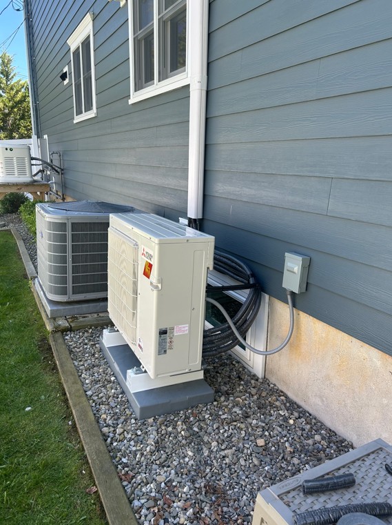 New Mitsubishi Ductless Mini Split installation in Tinton Falls, New Jersey