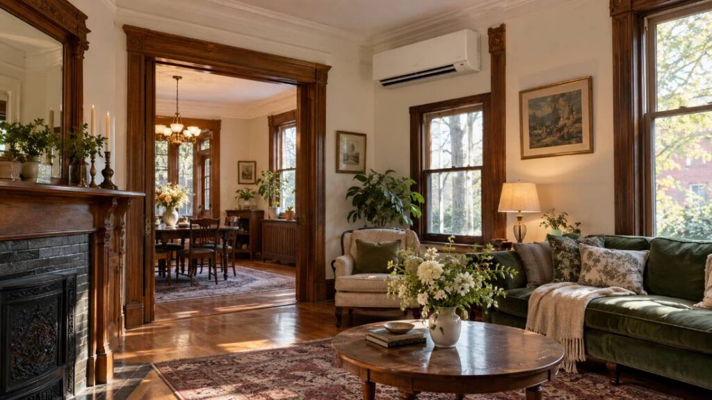 Ductless mini-split system installed in a historic Red Bank, NJ home